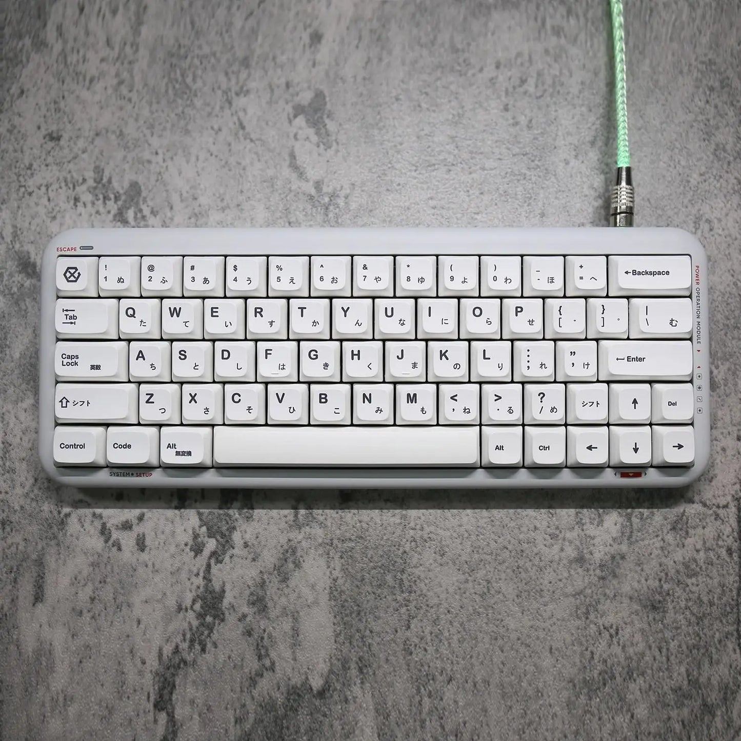 K135 Minimalist Japanese/Korean White Keycap PBT